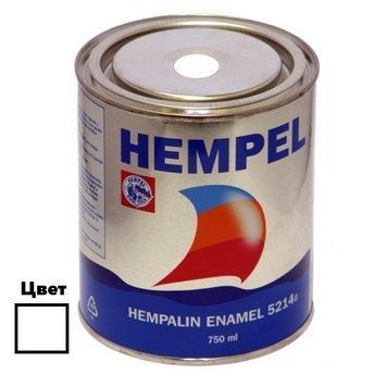 Краска HEMPALIN ENAMEL белая 750 мл алкидная для наружного и внутреннего применения атмосферостойкая 52140-10000/750 фото