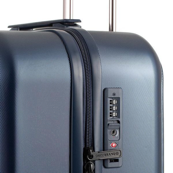 Чемодан Swissbrand Лондон M Нейві SWB_LHLON603M 77 л полікарбонат і АБС 4 колеса TSA кодовий замок DAS301597 фото