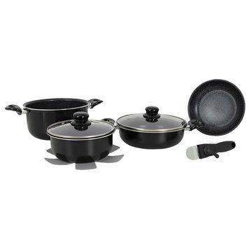 Набір посуду Gimex Cookware Set індукція 7 предметів Чорний 4 л DAS302019 фото