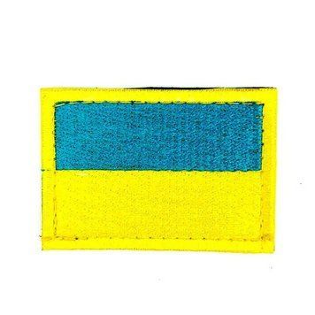 Прапор України Шеврон LE2400 з липучкою жовто-блакитний 7.5 х 5.5 см у новому стані LE2400 фото
