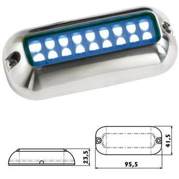 Светильник LED Osculati подводный накладной IP68 12 В 1.2 Вт нержавеющая сталь 27 светодиодов 13.640.02 фото