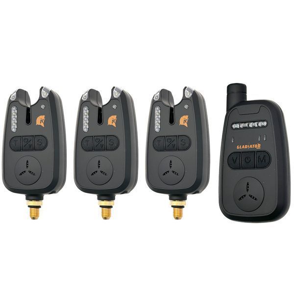 Набор сигнализаторов GLADIATOR RF298 4+1 Black с пейджером беспроводной до 200 м влагозащищенный RF2984 фото