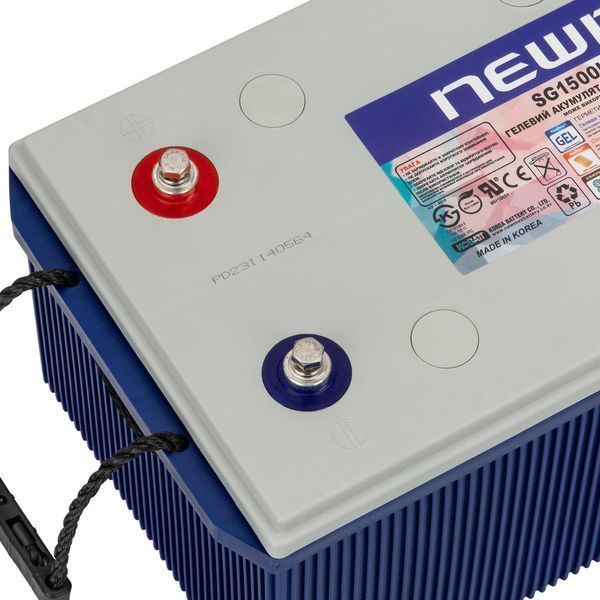 Гелевий акумулятор Newmax Корея 150 Ah 12 V для човнових електромоторів 100Ah SG1500H gel 100Ah SG1500H gel фото