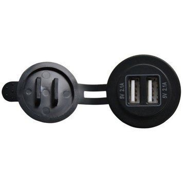 Адаптер прикуривателя в лодку 2хUSB 12/24 В Sunfine SF50799-1 для зарядки устройств врезной SF50799-1 фото