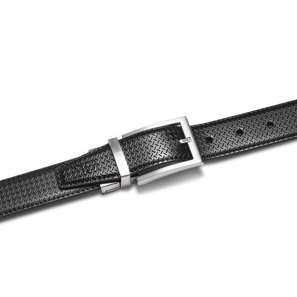 Мужской кожаный ремень Semi Line Black/Brown P8232-0 M двухцветный 3.3 см натуральная кожа с поворотной пряжк DAS303127 фото