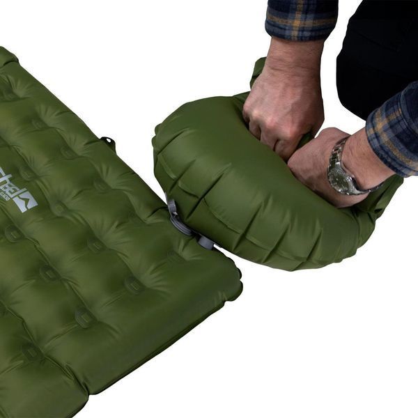Надувний килимок Wechsel Glacio L 186 x 64 x 8 см TL Olive термоізоляційний 4 сезони R-value 3.7 DAS302768 фото