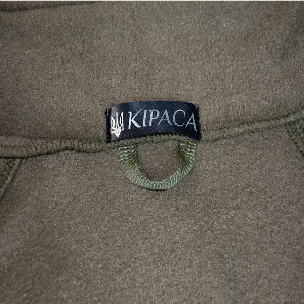 Флісова кофта Kirasa 320г/м хаки 56 Арт KI413-5 преміум фліс Polartec з подвійною блискавкою та вітрозахистом KI413-5 фото