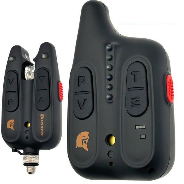 Набор сигнализаторов GLADIATOR RF1118 3+1 Black с пейджером LED-подсветка радиус до 150 м кейс для RF11183 фото
