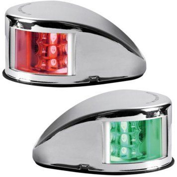 Бортовий вогонь Mouse Deck 11.037.21/11.037.22 LED 12 В червоний/зелений нержавіюча сталь Оскулати 11.037.2GR фото
