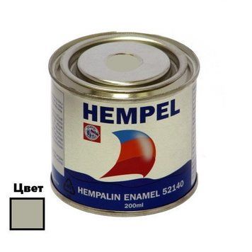 Краска HEMPALIN ENAMEL светло-серая 200 мл алкидная эмалевая для наружного и внутреннего нанесения 52140-12170/200 фото