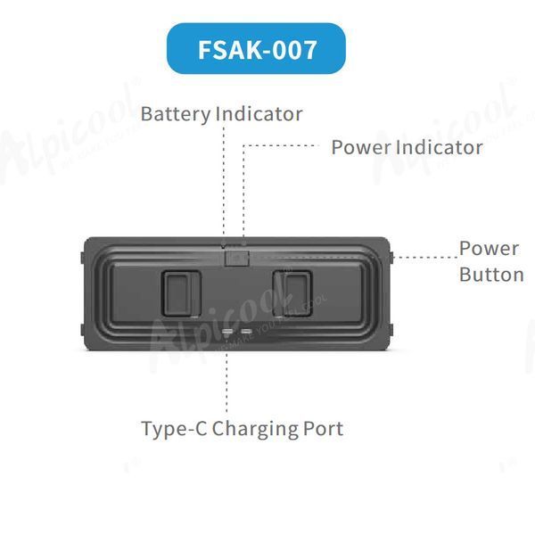 Літієвий акумулятор Alpicool FSAK-007 для автохолодильників 340 Вт год 30600 мАг 11.1 В 12 міс гарантії FS007BL фото