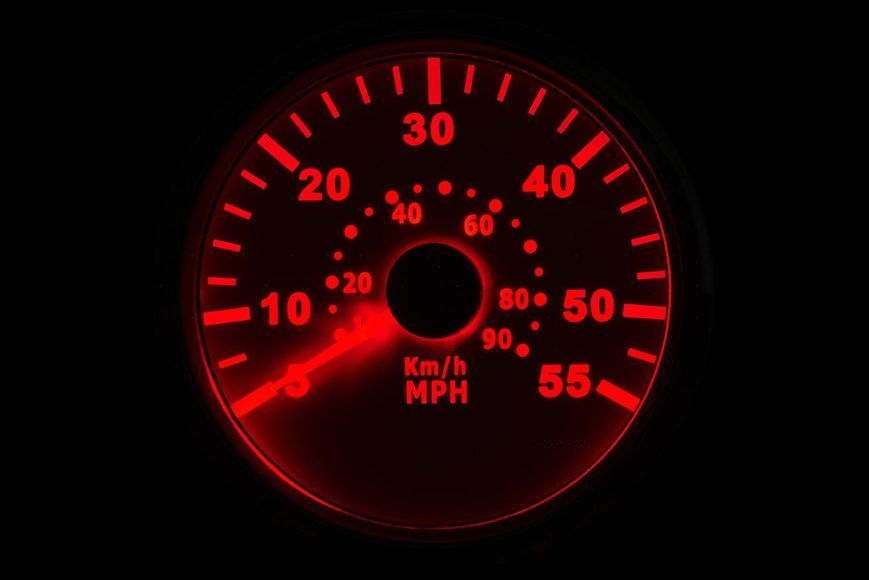 Спідометр для суден ECMS PMS3-WS-55MI 85мм хром рамка білий екран 10-90 км/год 910-00166 910-00166 фото