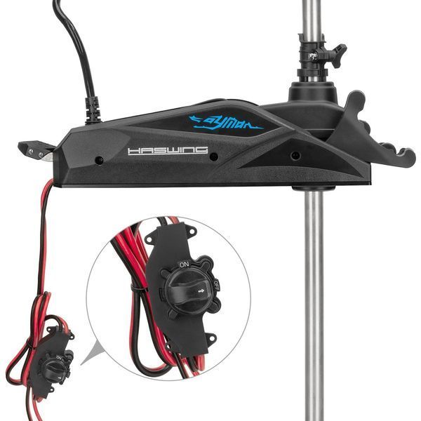 Електричний мотор Haswing Cayman B 80Lbs 24V GPS до 1080 Вт для човнів до 6.5 м з дистанційним управлінням HE-50739-152_BY фото