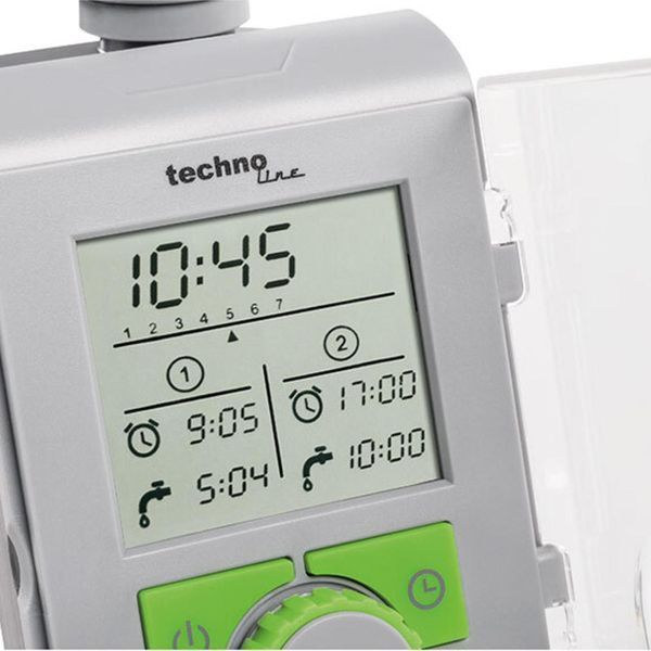 Електронний таймер для поливу Technoline WZ1000 Grey IPX4, 2 таймери, автономне живлення, ручний режим DAS301827 фото