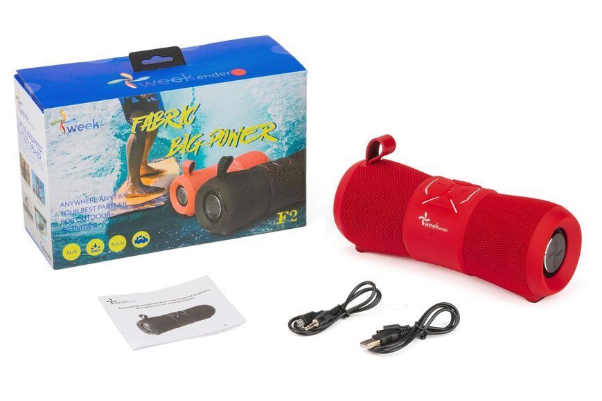 Влагозахищений бумбокс Weekender F2 червоний для суден і катерів Bluetooth колонка IP67 12W стерео F2 red фото