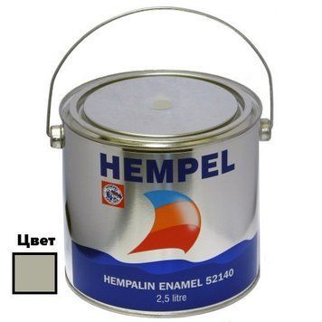 Краска HEMPALIN ENAMEL светло-серая 2.5 л алкидная для наружного и внутреннего применения атмосферостойкая 52140-12170/2,5 фото