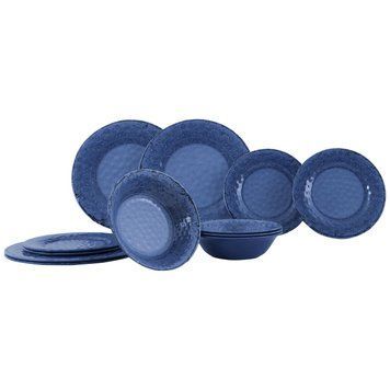 Сервиз столовый Gimex Tableware Stone меламин 12 шт. для кемпинга Синий DAS303881 фото