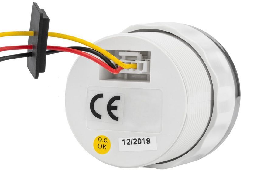 Цифровий судновий вольтметр I GAUGE 52MM з LED екраном 8-16В чорний нержавіюча сталь WKVOW-DGB1060 фото