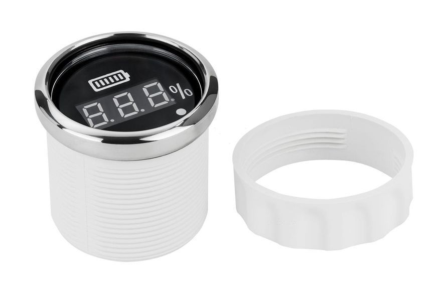 Цифровий судновий вольтметр I GAUGE 52MM з LED екраном 8-16В чорний нержавіюча сталь WKVOW-DGB1060 фото