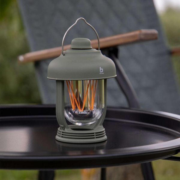 Ліхтар для кемпінгу Bo-Camp Dekalb Теплий LED Перезарядний 250 Люмен Зелений 4 режими акумулятор вінтажний DAS303295 фото