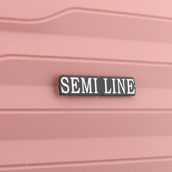 Рожевий чемодан Semi Line T5779-1 20" (S) з кодовим замком 34л 2.3кг 4 колеса для ручної поклажі DAS302956 фото