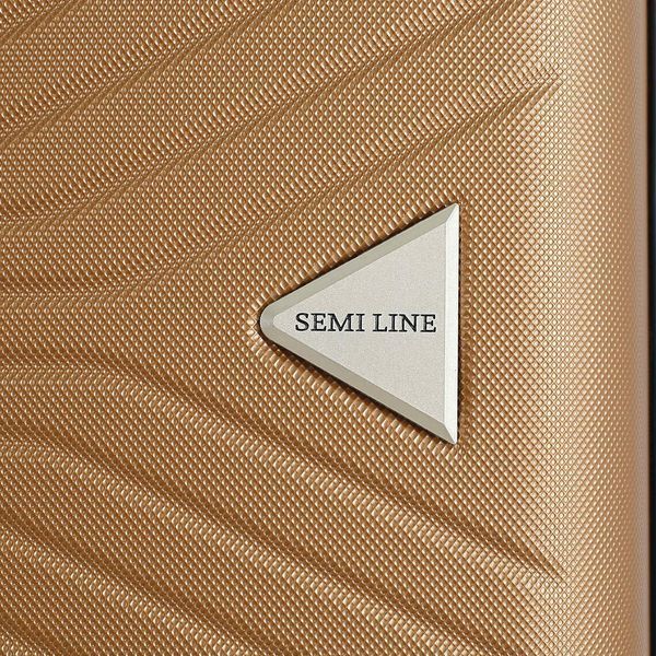Коричнева валіза Semi Line T5693 ручна кладь 4 колеса 42л об'єм 2.6кг стильний дизайн кодовий замок DAS303062 фото