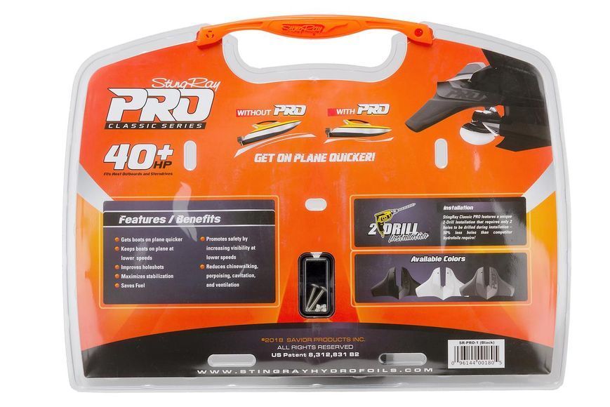 Гідрокрило для човнового мотора StingRay Classik Pro 40-300 к.с. SR-PRO-1 чорне з ударостійкого пластику SR-PRO-1 фото