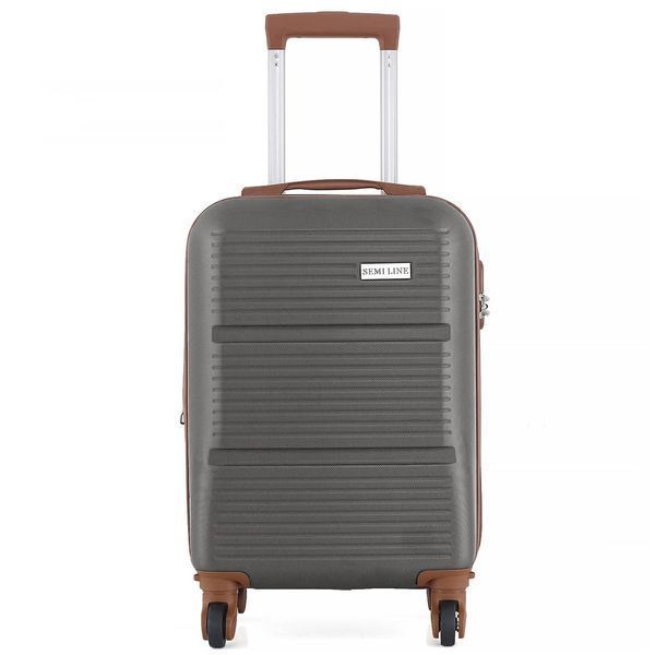 Чемодан Semi Line 20" S Графит T5711-1 с расширением 15% 4 колеса ABS-пластик кодовый замок ручная DAS302921 фото