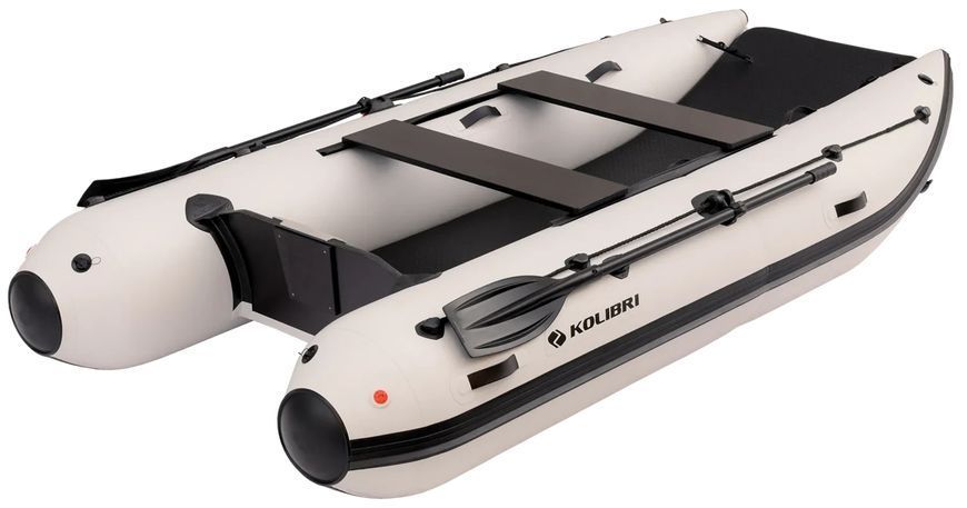 Надувний катамаран ПВХ Kolibri Sea Cat КМ-420СМ на 7 осіб з транцем AirDeck 420 см КМ-420CM Аir-deck фото