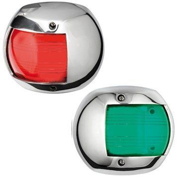 Бортовий вогонь Compact 12 LED Osculat червоний 12 В нержавіюча сталь 0.8 Вт св-сть до 1 милі 11.446.01 фото