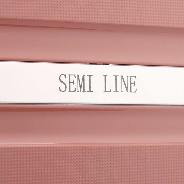 Чемодан Semi Line 24" M Розовый T5836-2 полипропилен 4 колеса кодовый замок 63 л для поездок DAS303210 фото