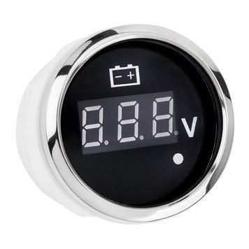 Цифровой вольтметр судовой для лодки и катера I GAUGE 52MM с LED дисплеем 8-16В черный WKVOW-DGB832 фото