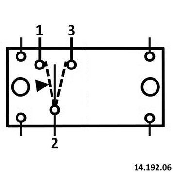 Выключатель клавишный CARLING SWITCH Contura II IP56 ON-OFF-ON 4-клеммный влагозащищенный 20А 50000 циклов 14.192.06 фото