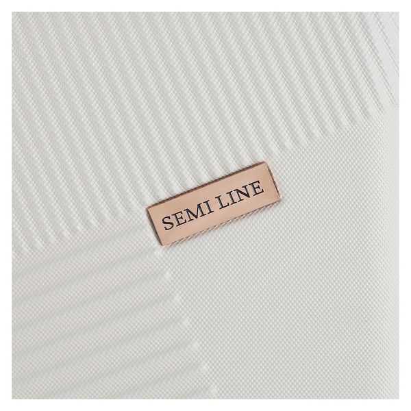 Чемодан Semi Line 20" (S) Ecru T5757-2 для ручной клади 40 л 4 колеса ABS-пластик 2.5 кг DAS303591 фото