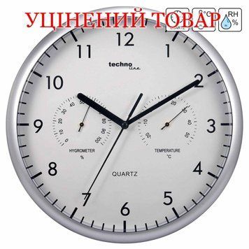 Настінний годинник Technoline WT650 White з термометром та гігрометром 235 мм DAS101069 фото