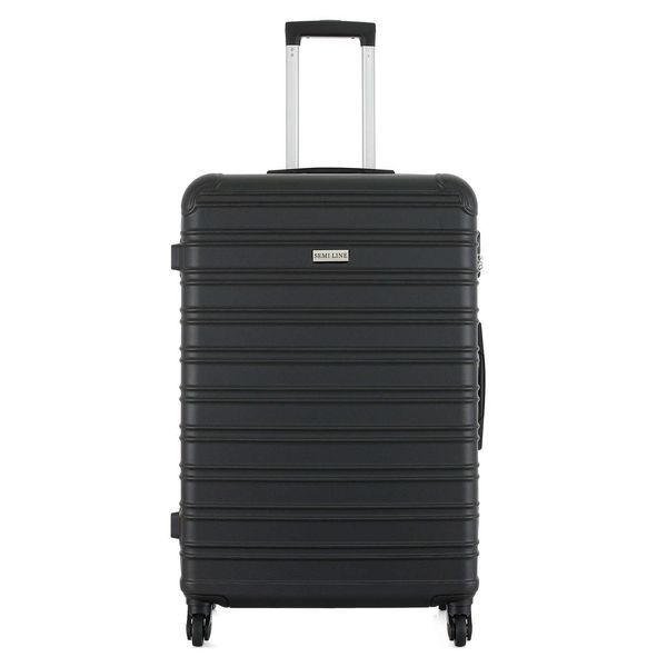 Чемодан Semi Line T5953-3 Черная жесткая 96 л 4 колеса алюминиевая ручка 4 кг DAS303426 фото