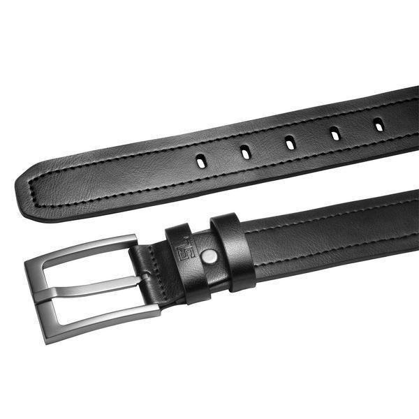 Мужской кожаный ремень Semi Line Black P8236-0 S 4 см с классической пряжкой для талии 83-93 см DAS303144 фото
