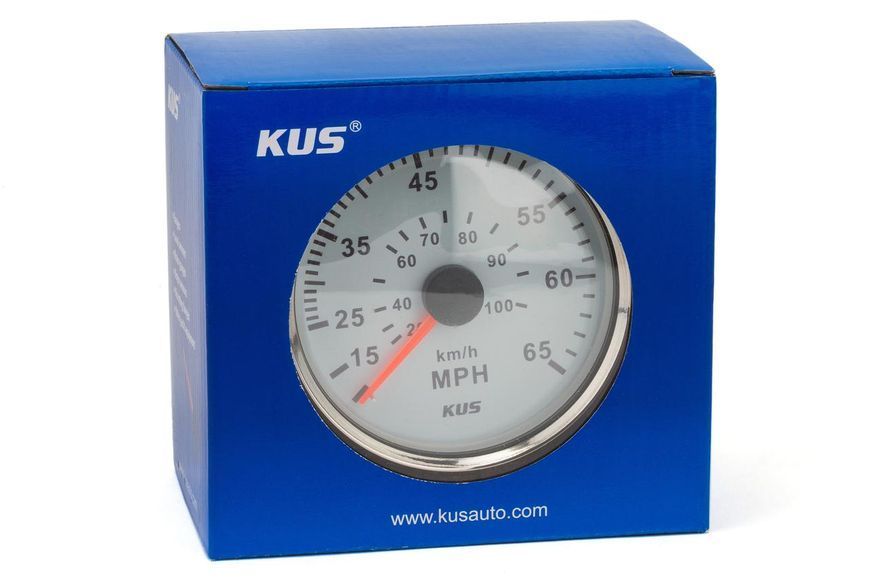 Спідометр для суден Wema Kus K-Y18103 білий діапазон 0-65 миль/год 12/24 В з підсвіткою K-Y18103 фото