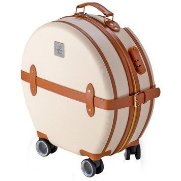 Чемодан Semi Line 24" M Ecru/Brown T5670-3 круглый 49 л из ABS-пластика с 4 колесами и кодовым замком DAS302667 фото