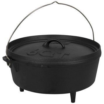 Казан Bo-Camp Dutch Oven 31 см чавунний об'єм 5 л вага 8 кг готовий до вогню для кемпінгу та дачі DAS303290 фото