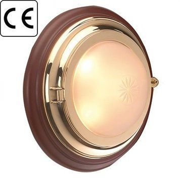Бра для судна и яхты Foresti & Suardi 310 мм матовое стекло LED E14 220 В 18 Вт латунь дерево IP20 2410.VS.3000 фото