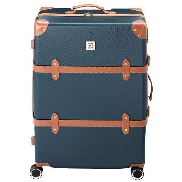Валіза Semi Line 28" L Синій/Коричневий T5672-4 великий на 4 колесах з кодовим замком і захистом кутів DAS302676 фото