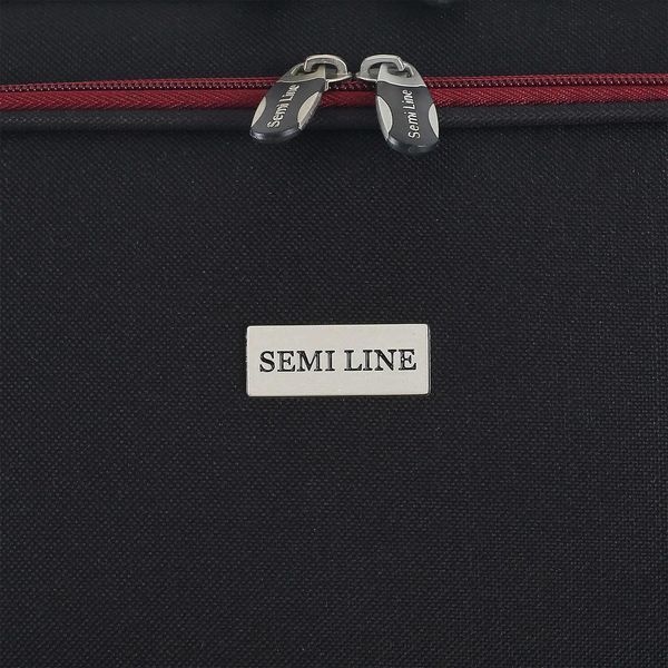 Чемодан Semi Line 28" L Черный/Красные линии T5680-3 75 л водоотталкивающее покрытие 2 колеса металлическая р DAS303171 фото