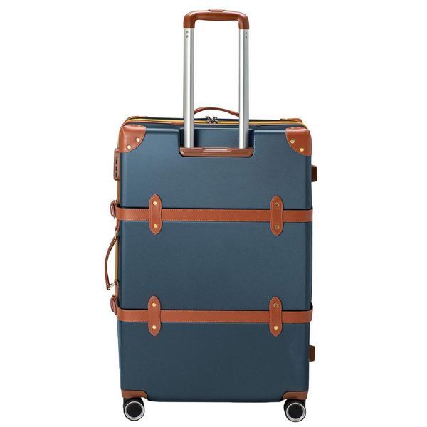Валіза Semi Line 28" L Синій/Коричневий T5672-4 великий на 4 колесах з кодовим замком і захистом кутів DAS302676 фото