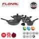 Набір cookware Flonal Pietra Lavica 8 шт. PLISET08PZ з антипригарним покриттям Magma-Tech підходить для DAS301987 фото 2