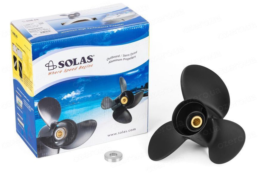 Гребний гвинт для мотора Yamaha 14.8&times;17 6G5-45947-01-98 SOLAS алюмінієвий 3-лопастний 3511-148-17 YE3x14.8x17RB фото