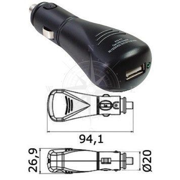 Адаптер прикурювача для суден 1хUSB 12/24 В Оскулати 14.517.10 з захистом від КЗ і 14.517.10 фото