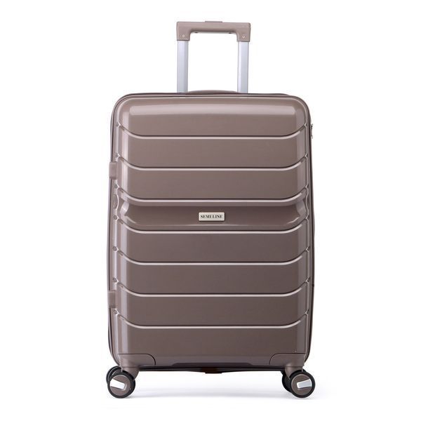 Чемодан Semi Line 28" (L) Коричневий T5768-3 легкий поліпропілен 102 л 4.20 кг 4 колеса з кодовим замком DAS303596 фото