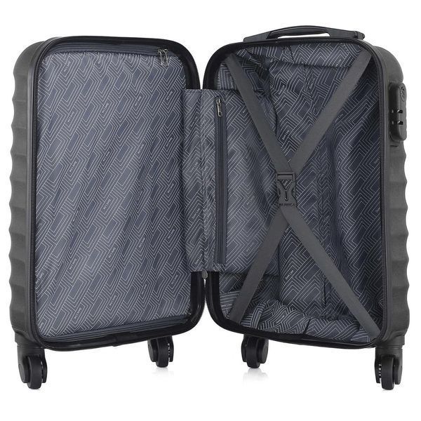 Чемодан Semi Line 20" S Черный T5634-1 для ручной клади 41л с кодовым замком и алюминиевой ручкой DAS302596 фото
