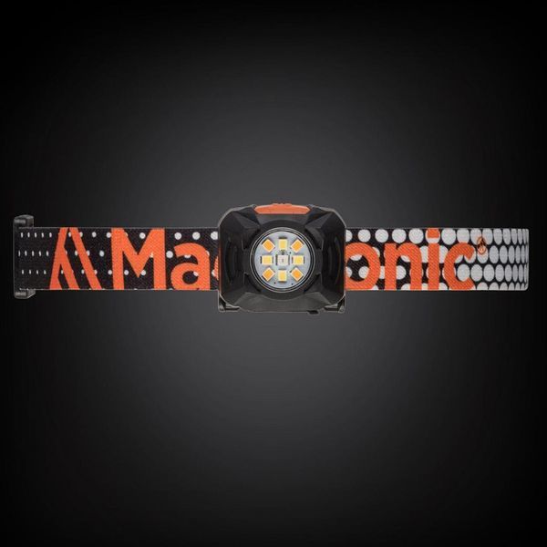Фонарь Mactronic Rebel AHL0061UC налобный 400 Лм IPX4 оранжевый 10 режимов USB-C вес 47 г дальность 33 м DAS303688 фото